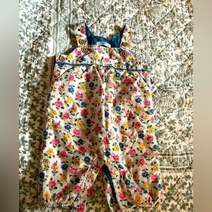 Baby Boden Cotton Floral Overalls
